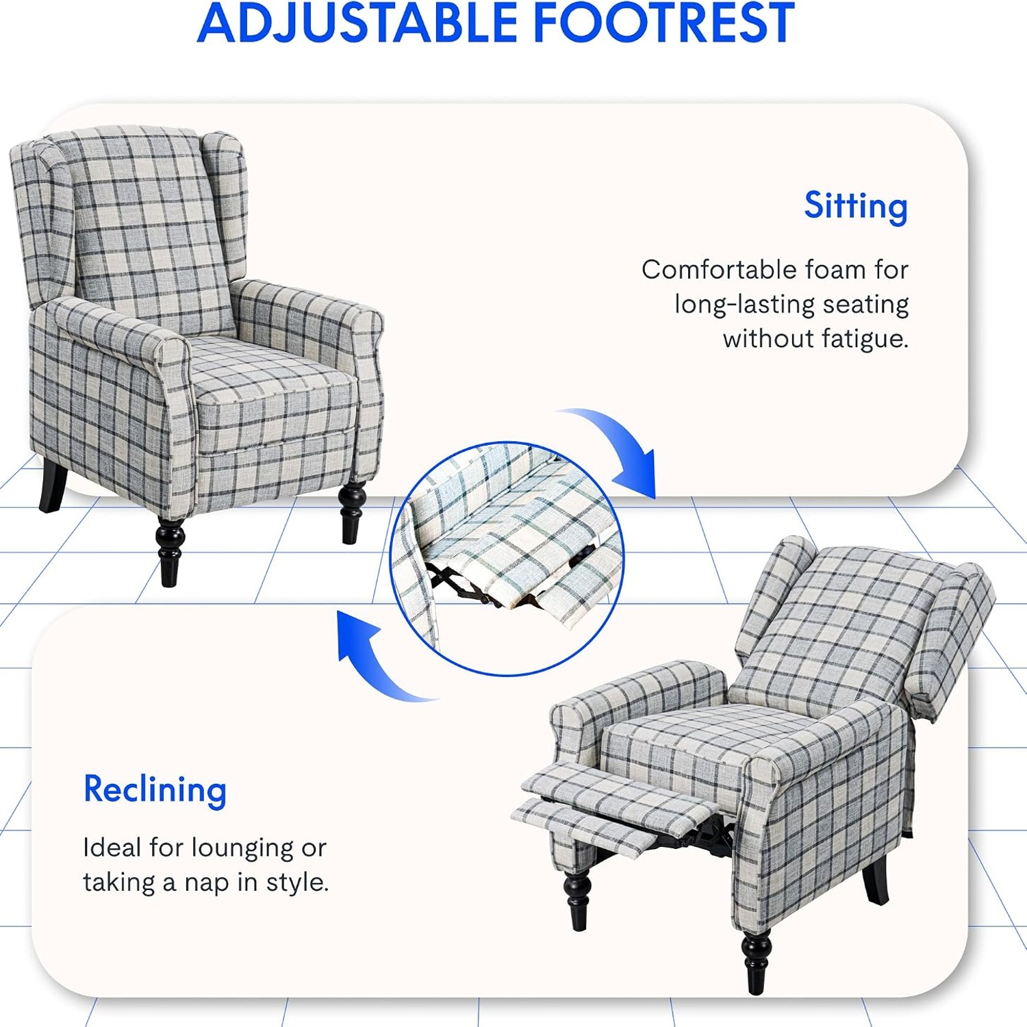 FLEXISPOT XC4 Fabric Manual Recliner: image 7