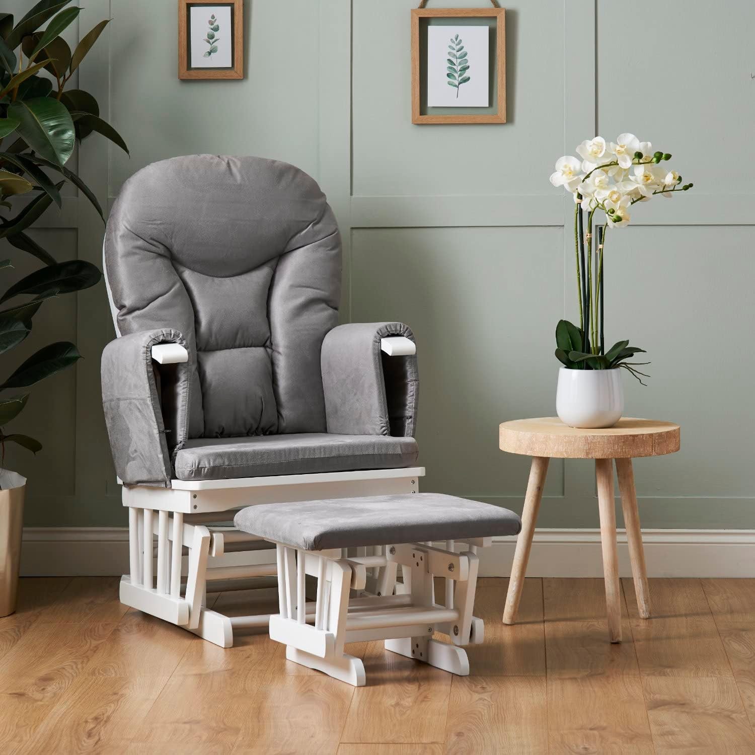 Obaby Seven-Position Nursery Glider Chair with Stool: image 1