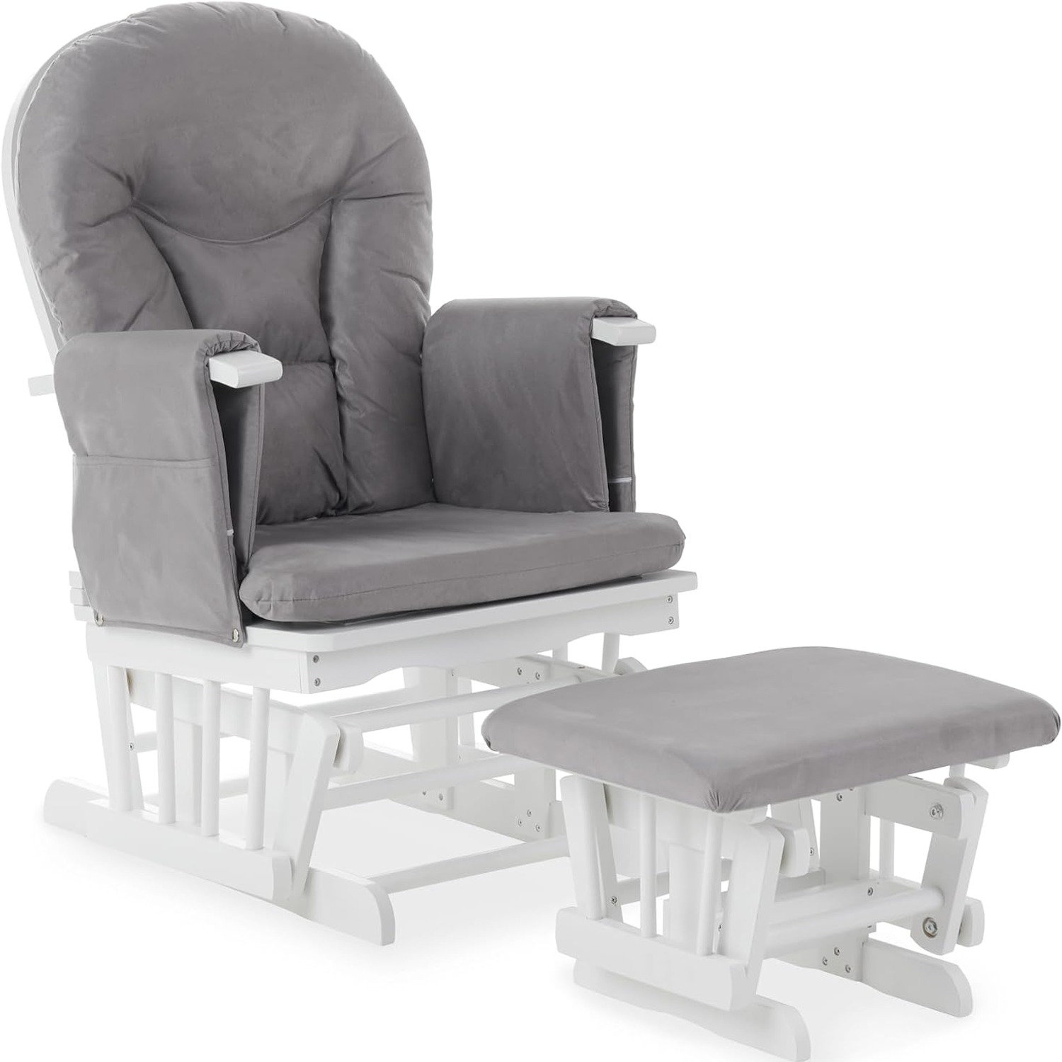Obaby Seven-Position Nursery Glider Chair with Stool
