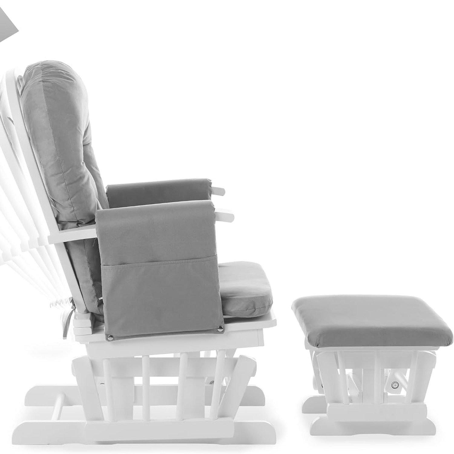 Obaby Seven-Position Nursery Glider Chair with Stool: image 7