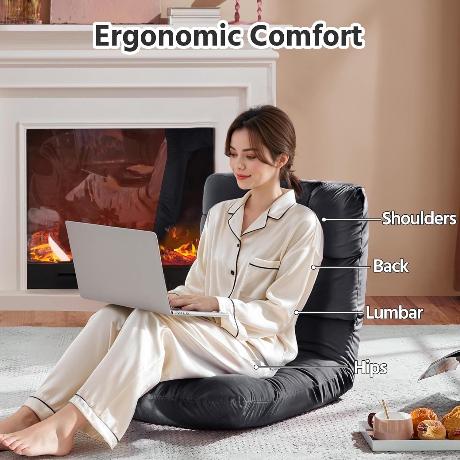 Yaheetech 14 Position Folding Floor Gaming Chair