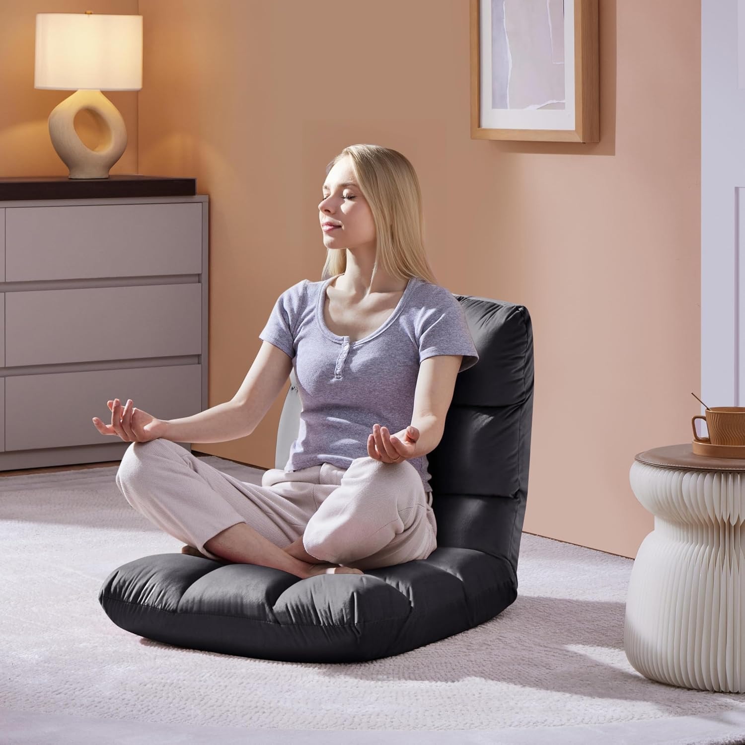 Yaheetech 14 Position Folding Floor Gaming Chair