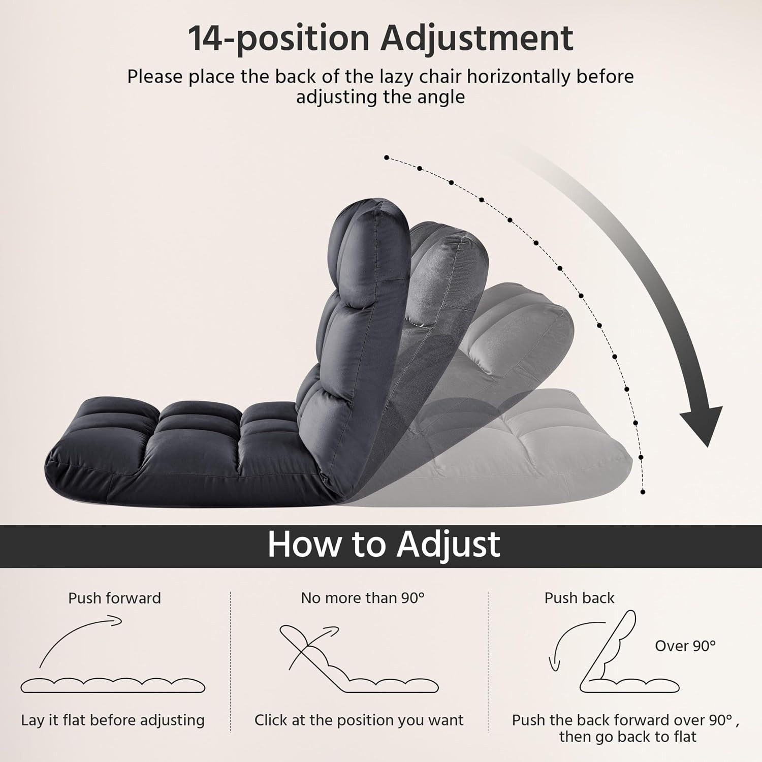 Yaheetech 14 Position Folding Floor Gaming Chair: image 7