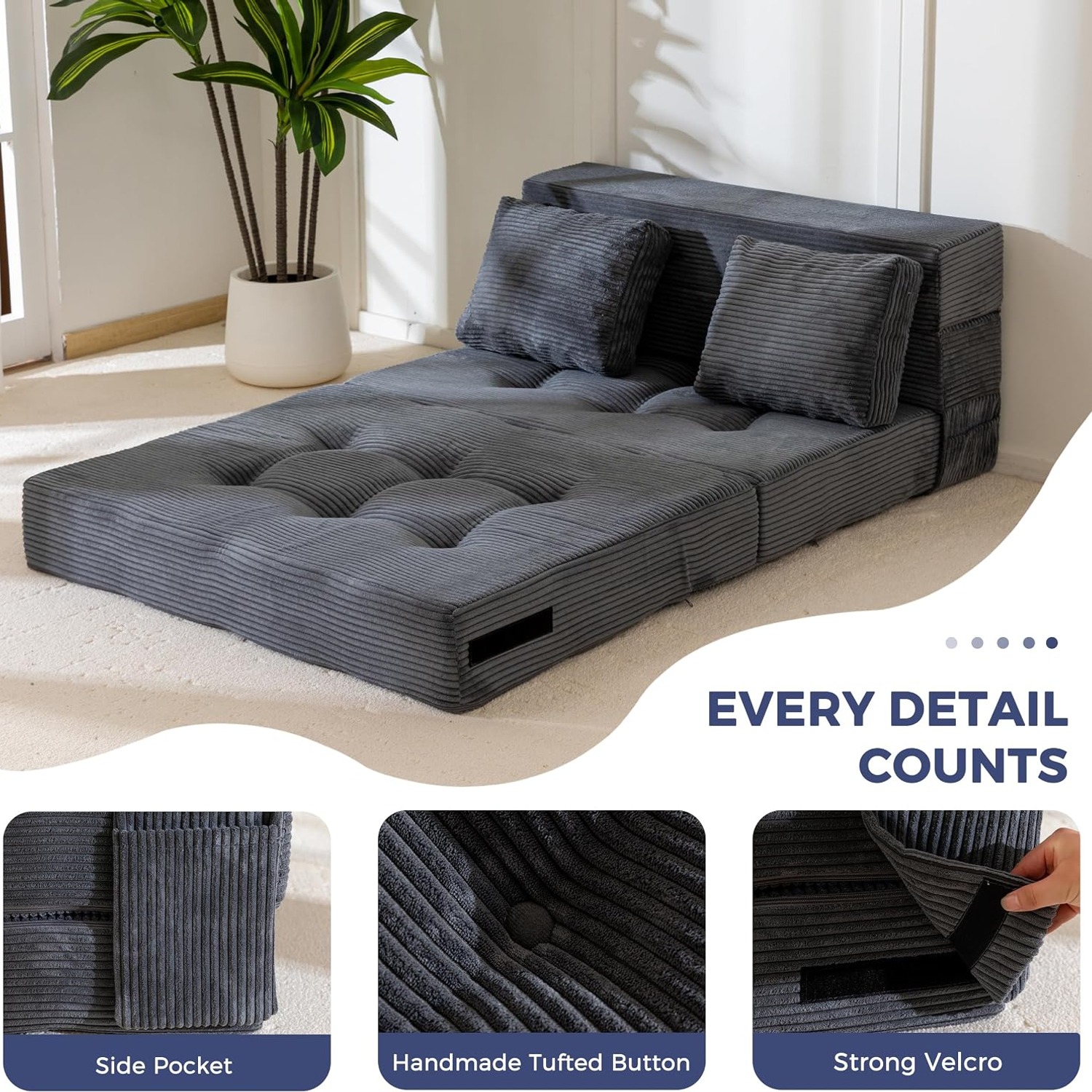 MAXYOYO Folding Floor Sofa Bed: image 5
