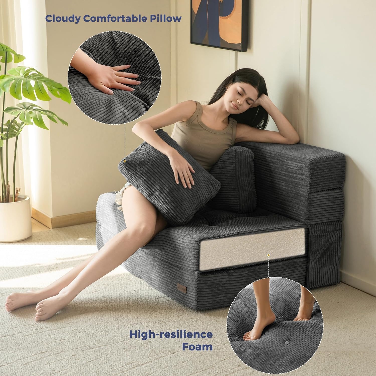 MAXYOYO Folding Floor Sofa Bed: image 6
