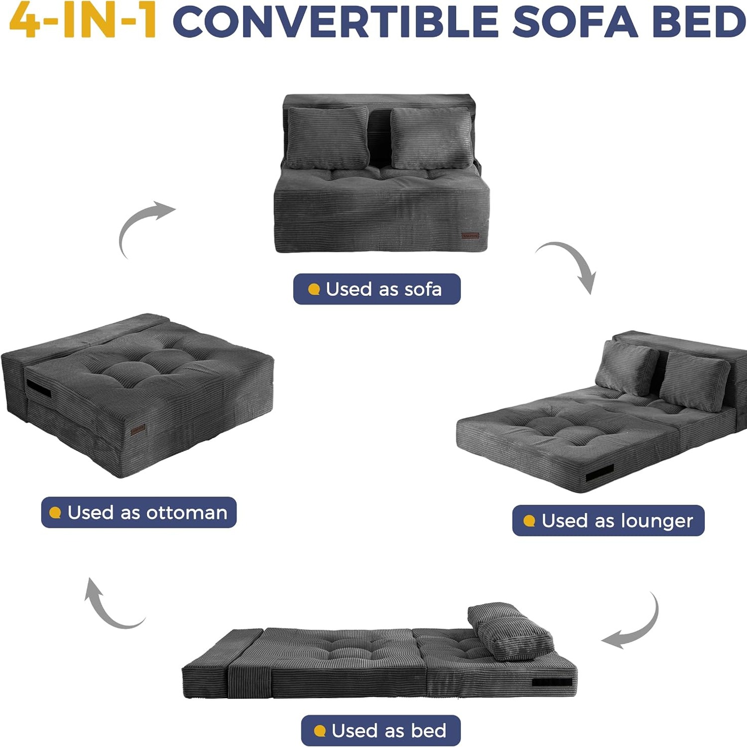 MAXYOYO Folding Floor Sofa Bed: image 8