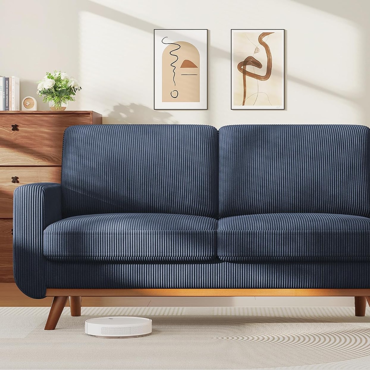 Vesgantti Corduroy Two Seater Sofa: image 1