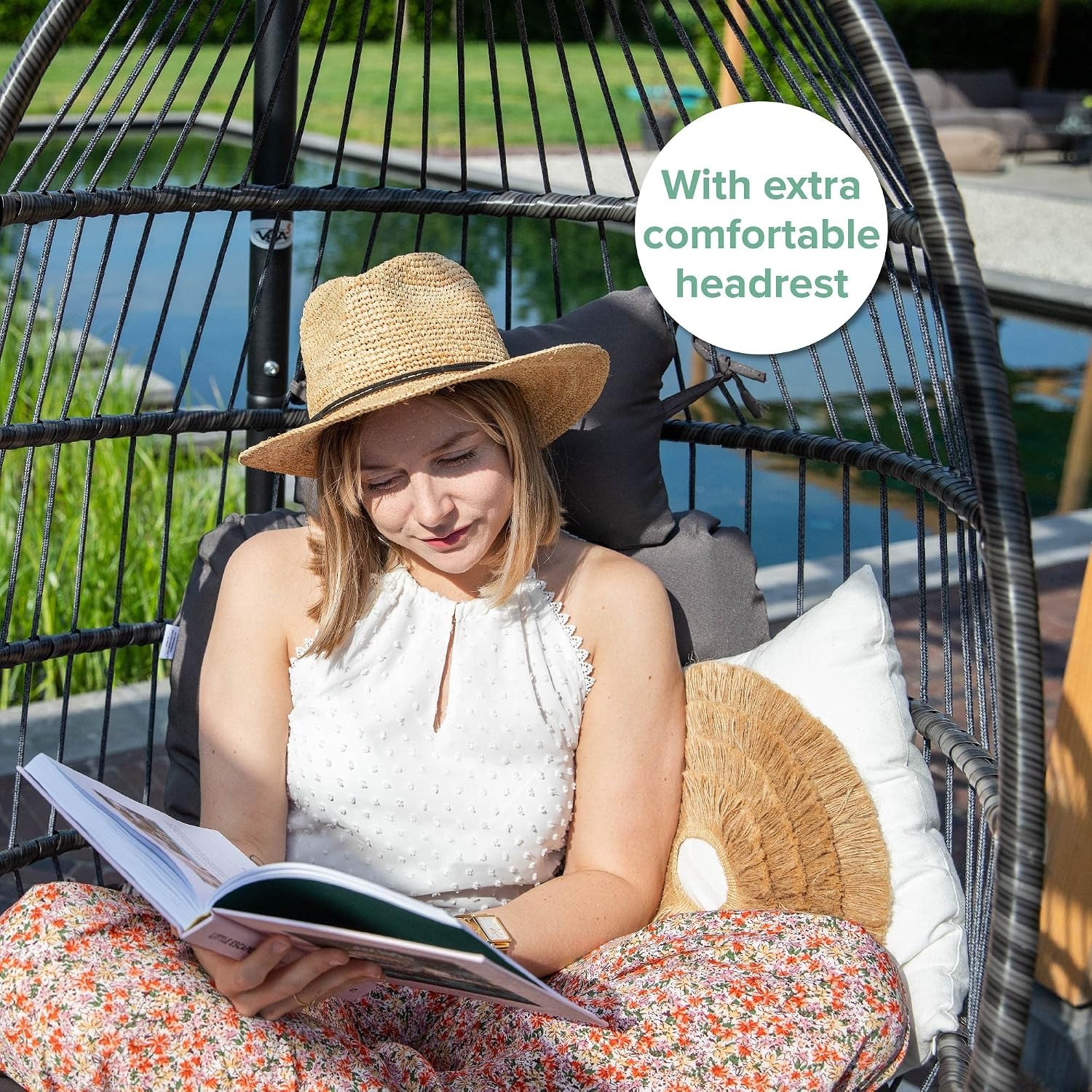 VITA5 Folding Hanging Egg Chair with Stand: image 3