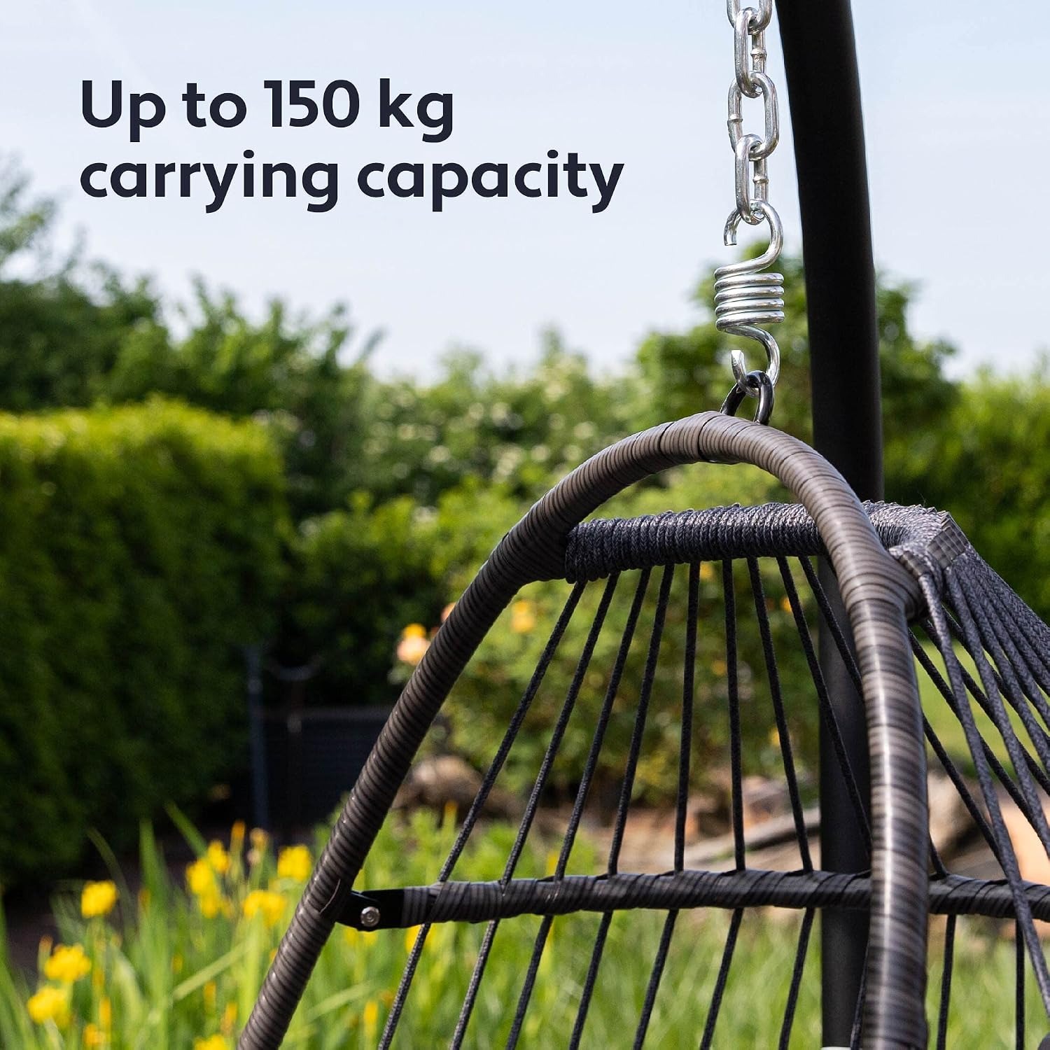 VITA5 Folding Hanging Egg Chair with Stand: image 5