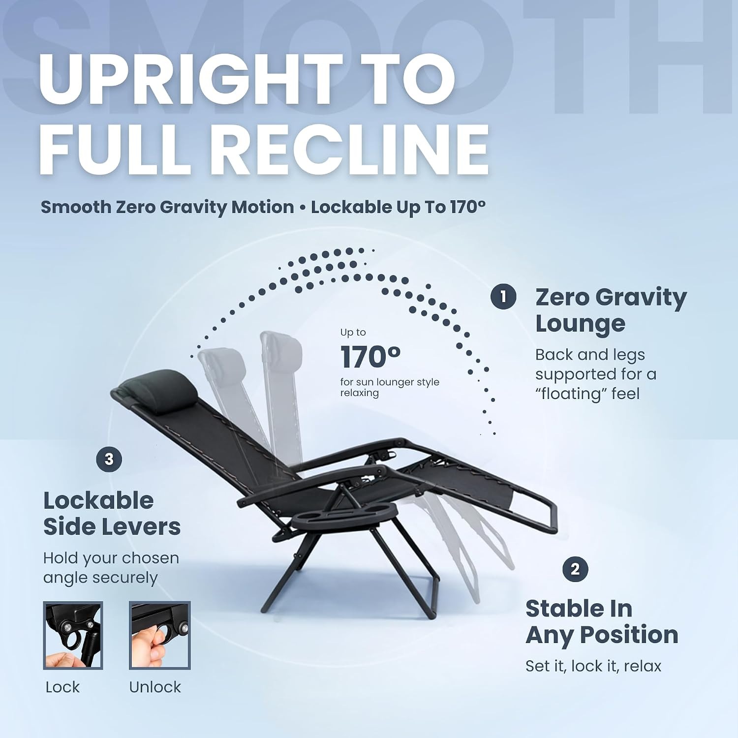 Straame Classic Zero Gravity Chair Set of 2: image 4