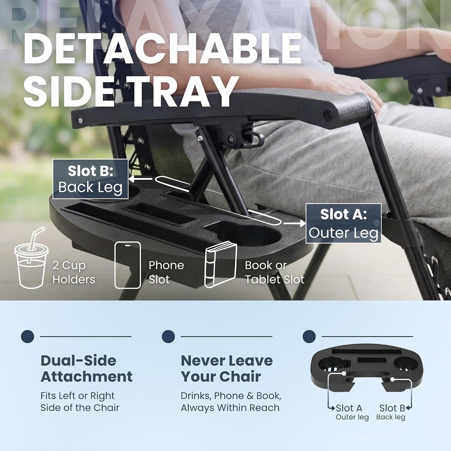 Straame Classic Zero Gravity Chair Set of 2: image 5