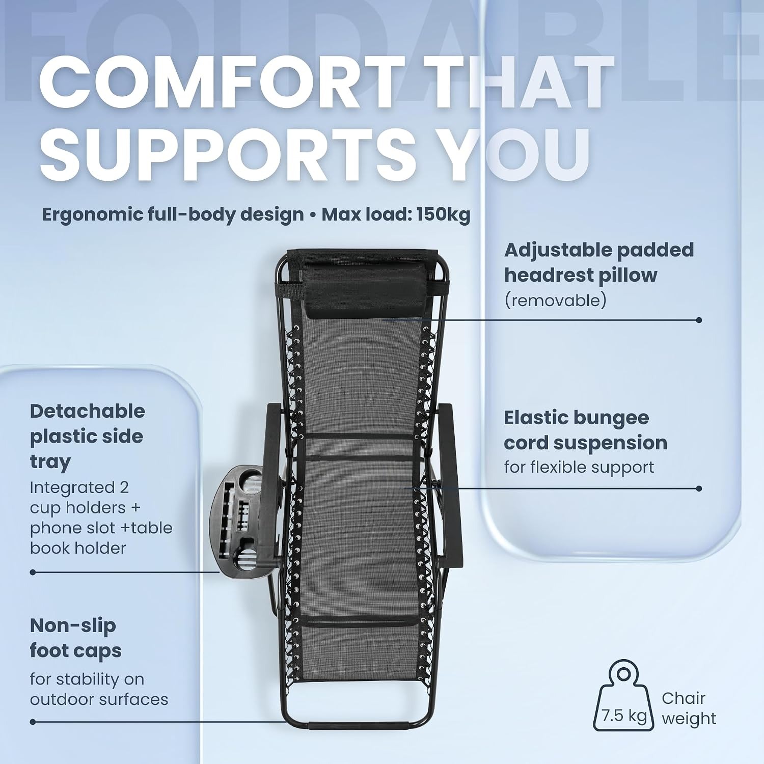 Straame Classic Zero Gravity Chair Set of 2: image 6
